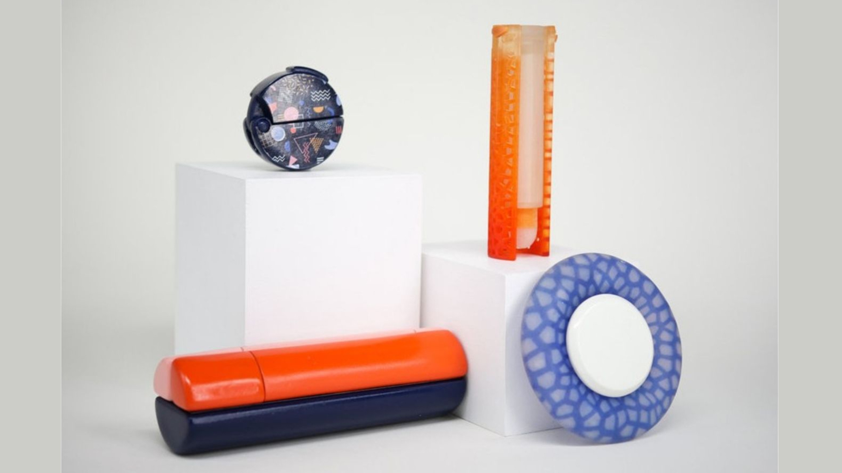 Colourful shiny objects that look like decorative pieces