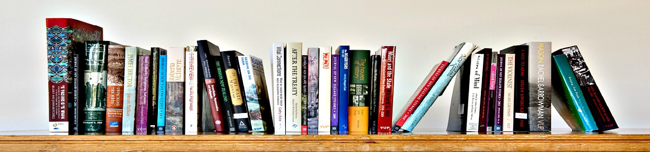 A banner of a bookshelf.