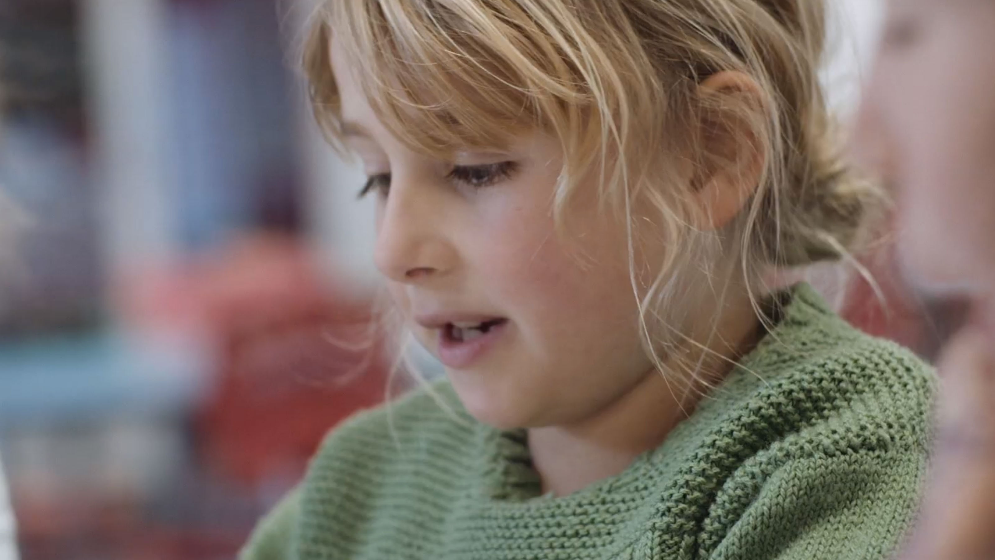 Close up of young child