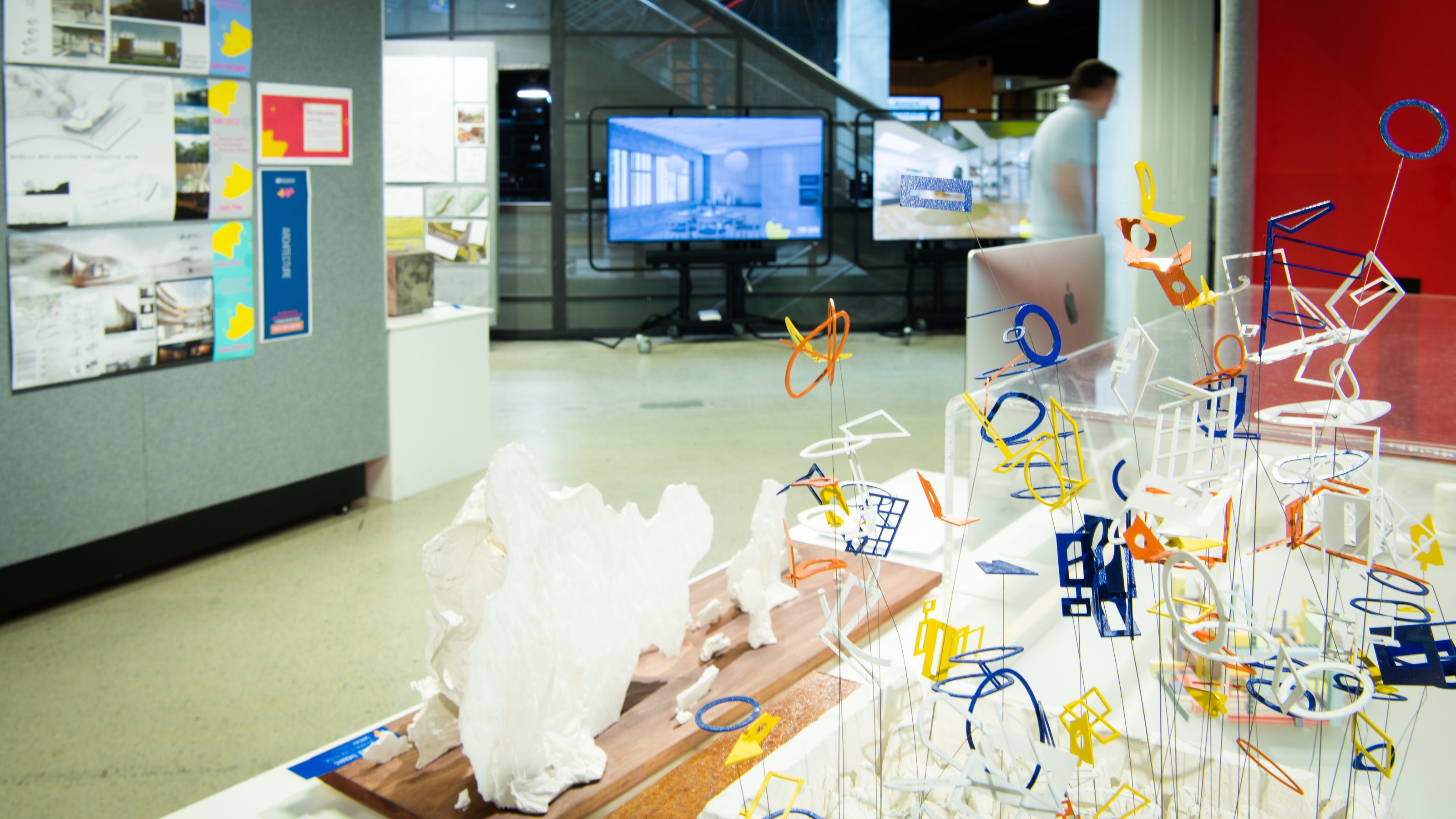 Colourful architectural model on display at RNDR 20 end of year exhibition