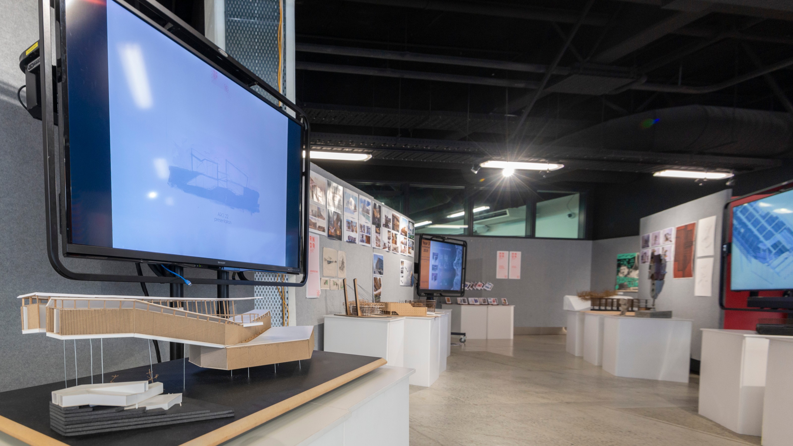 Architectural models exhibited at Wellington Faculty of Architecture and Design Innovation End of Year Exhibition 2019