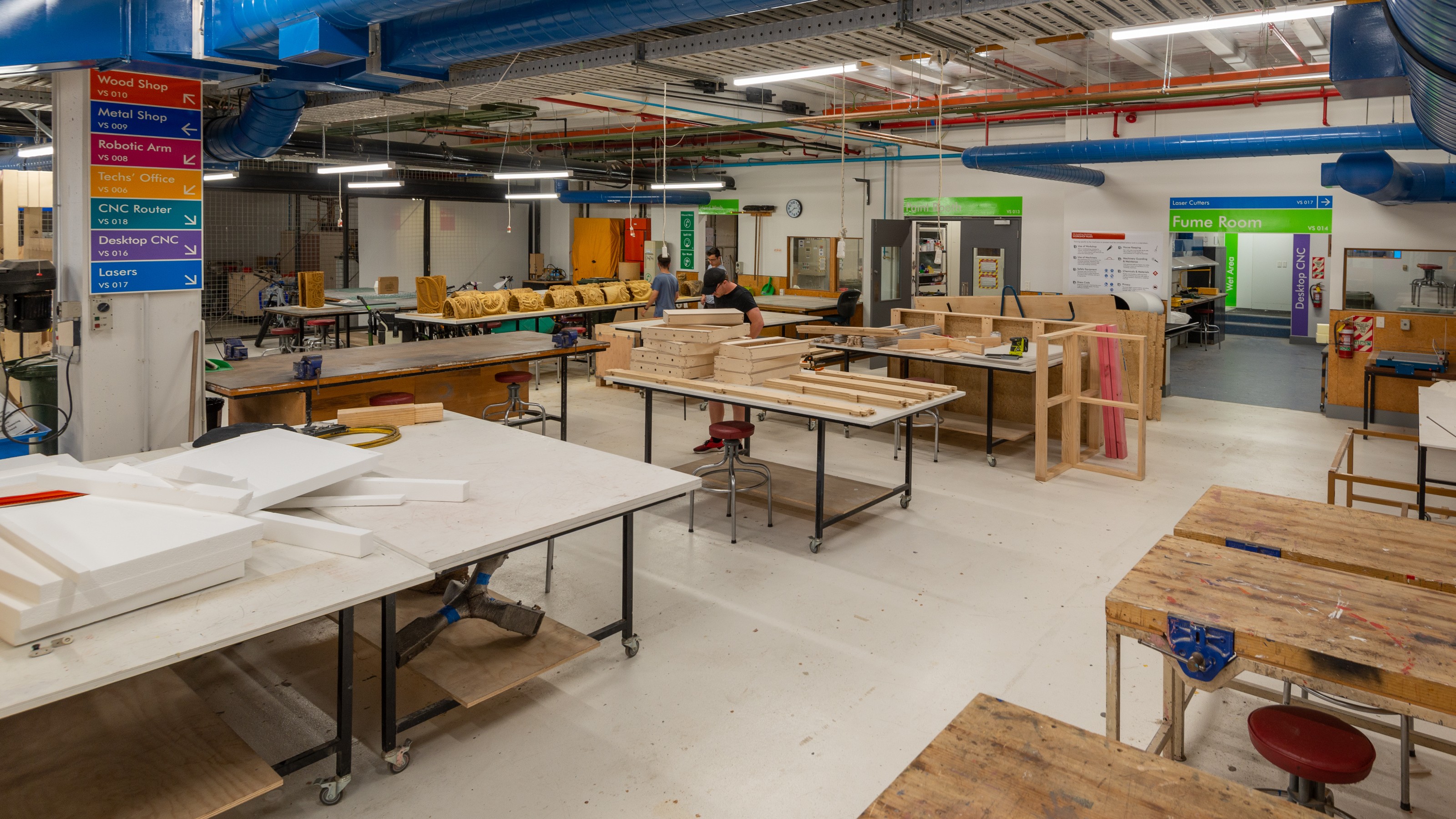 Wellington Faculty of Architecture and Design Innovation 3D modelling workshop woodworking tools