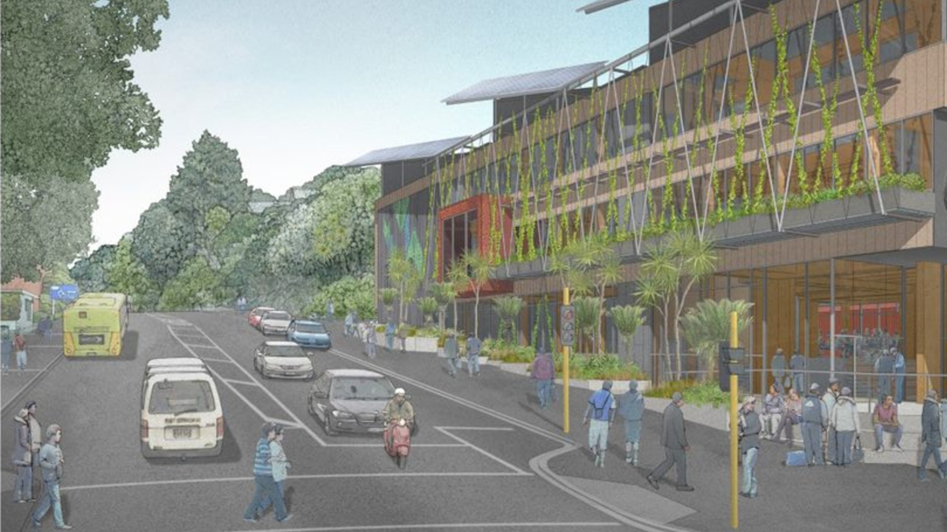 Sketch of the completed Living Pā.