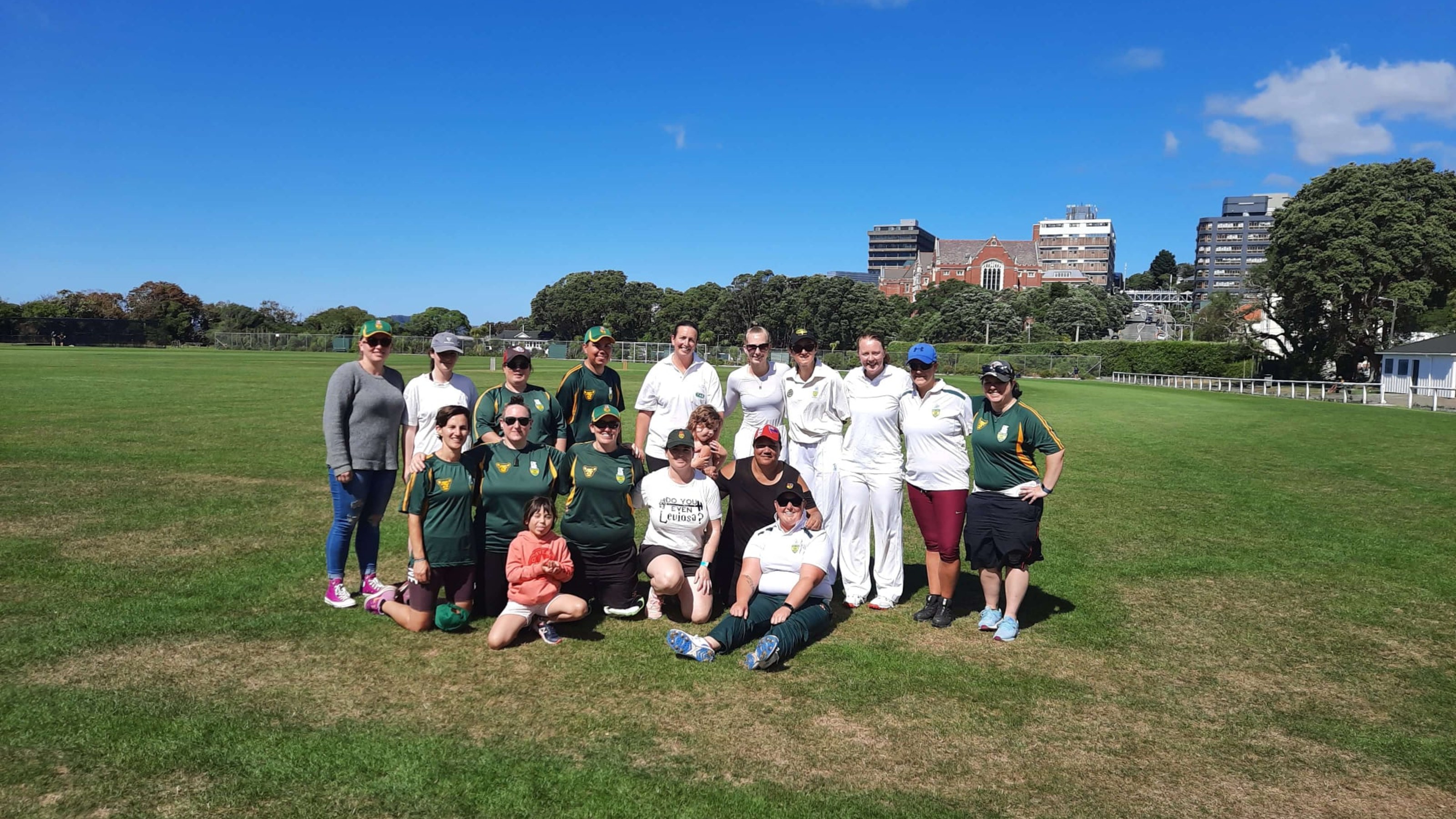 Group picture of the cricket team.