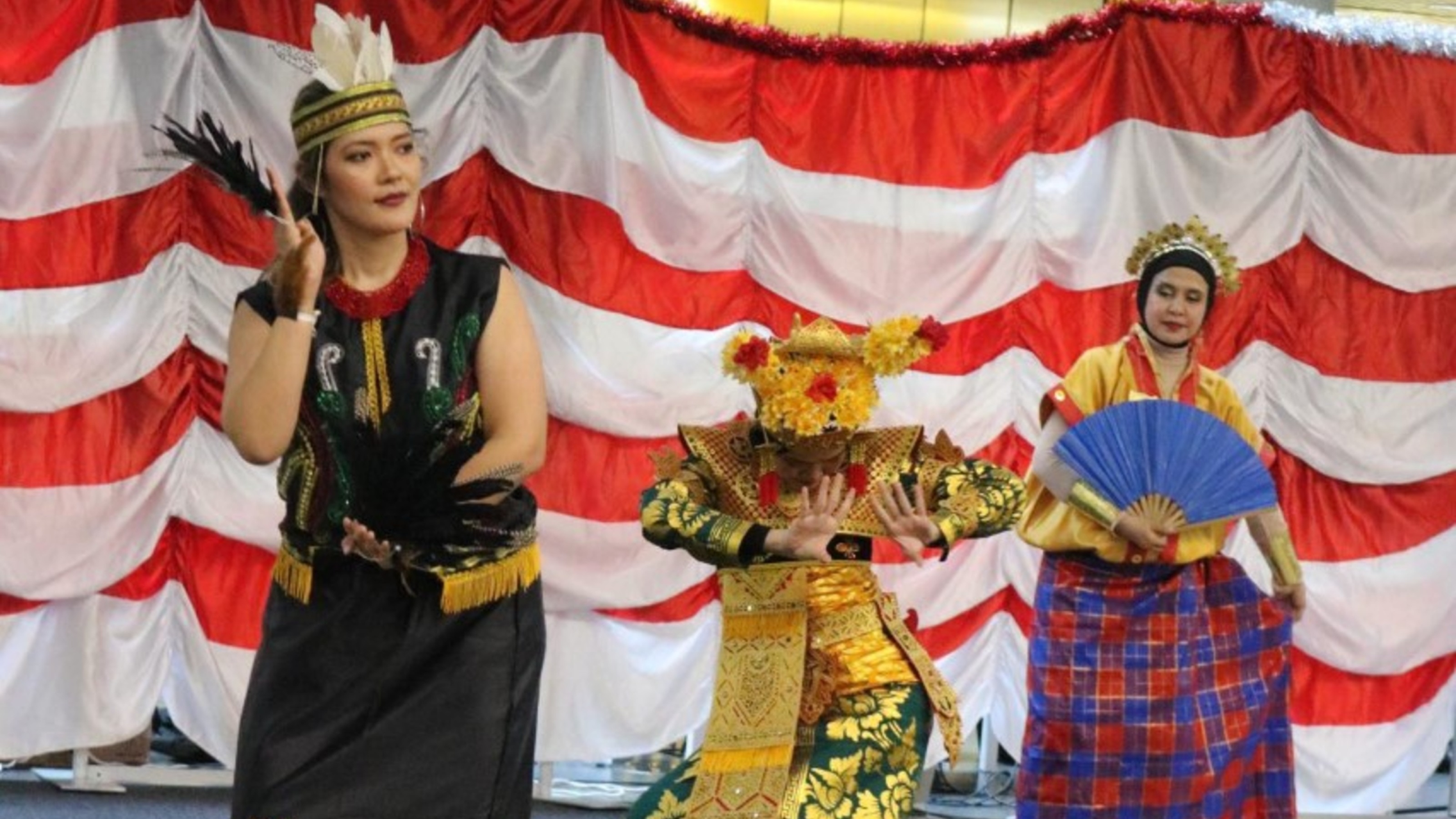 Performance in traditional dress during Indonesian Night.