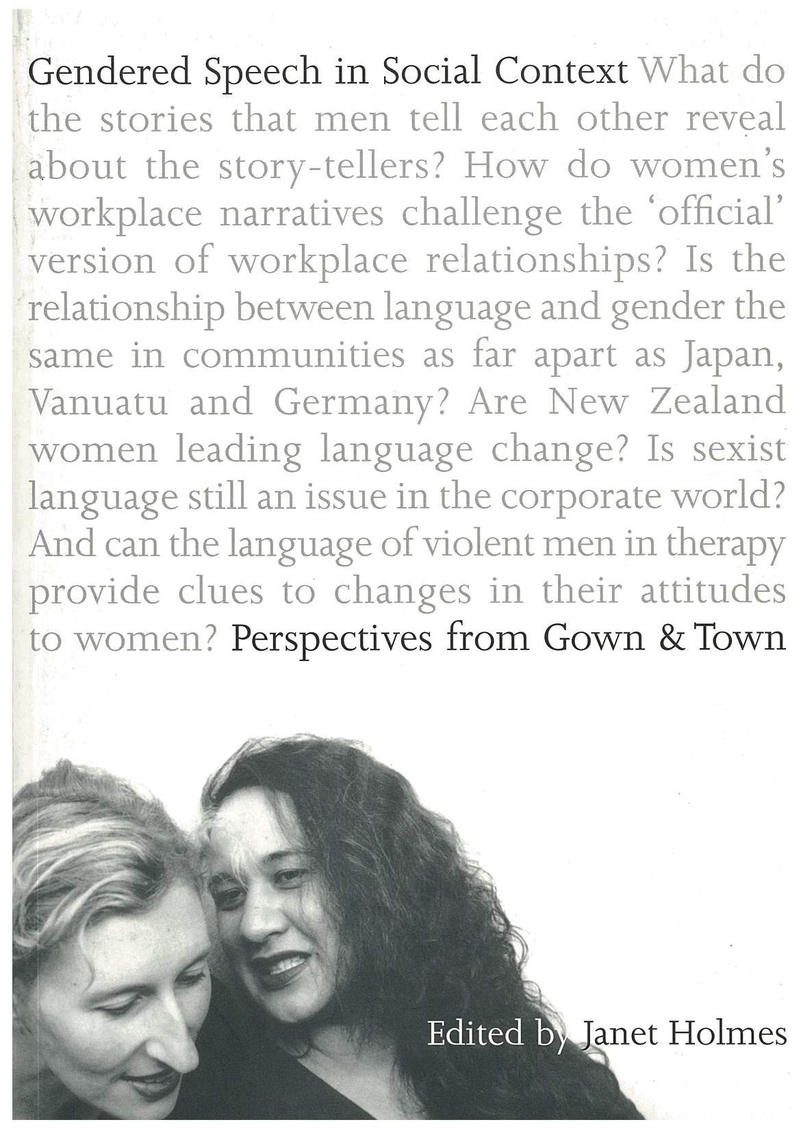 holmes-book2.jpg Gendered Speech in Social Context