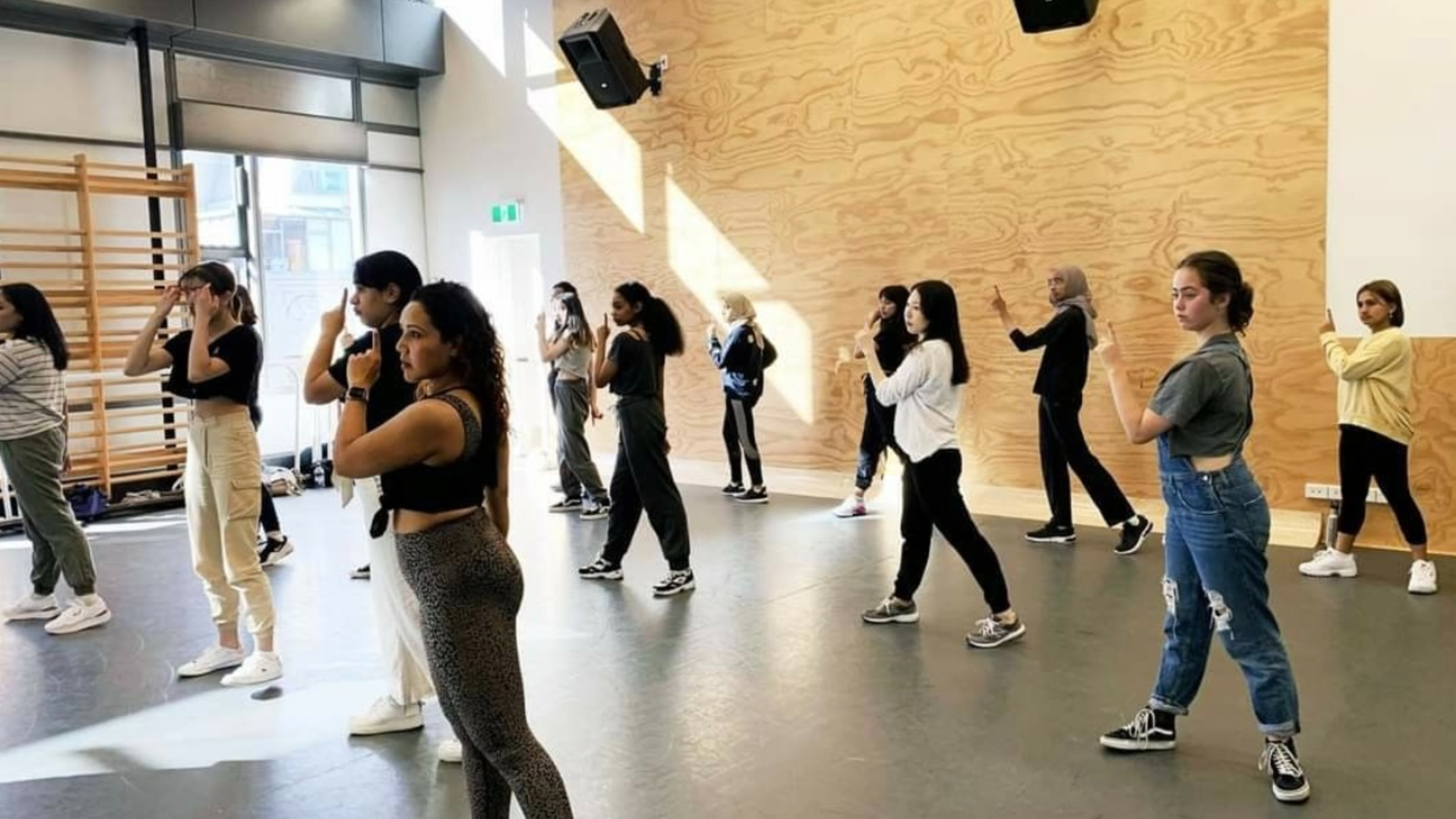 Friends of Korea dance practice.