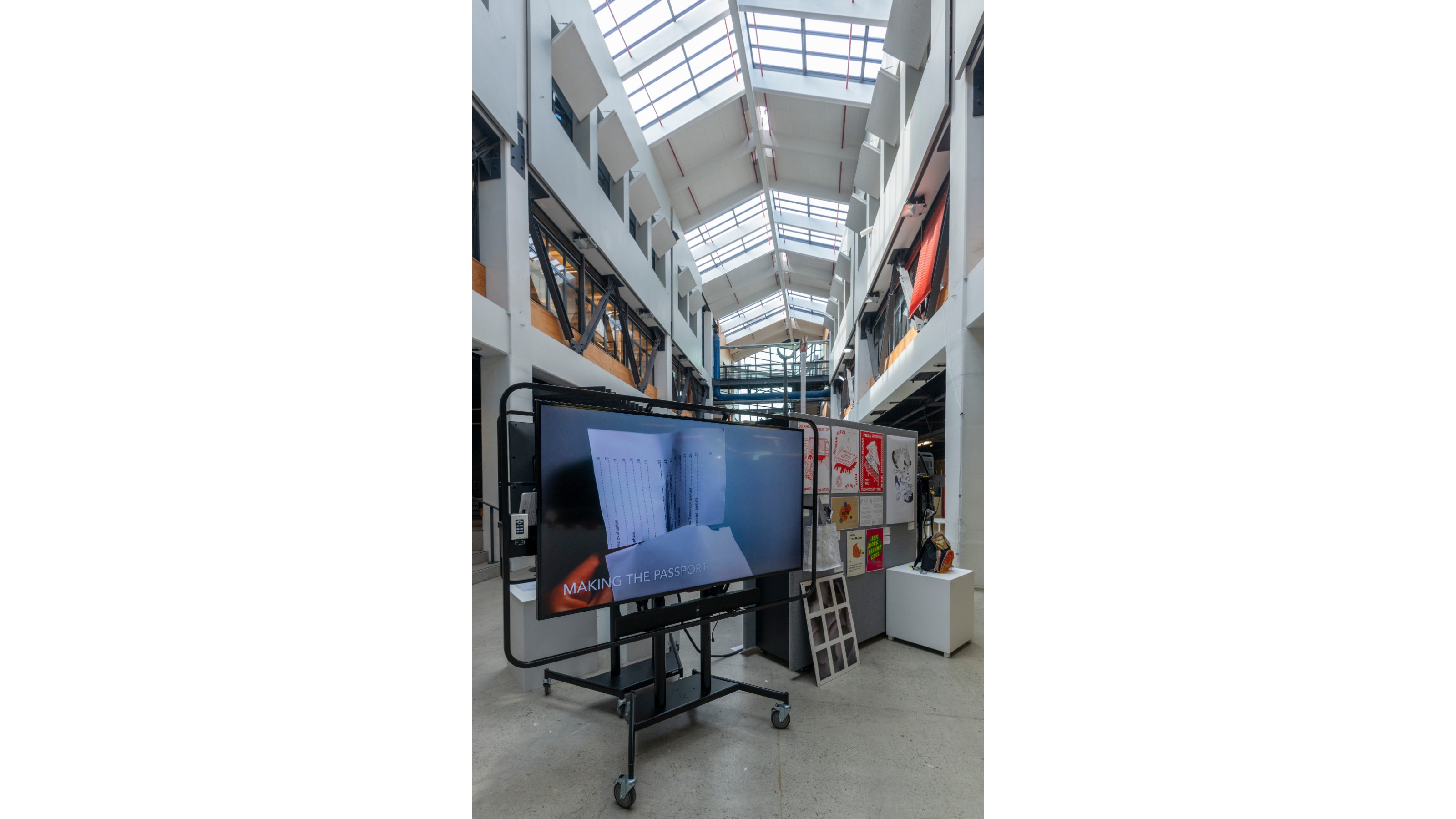 Te Aro campus atrium RNDR19 Wellington Faculty of Architecture and Design Innovation end of year exhibition