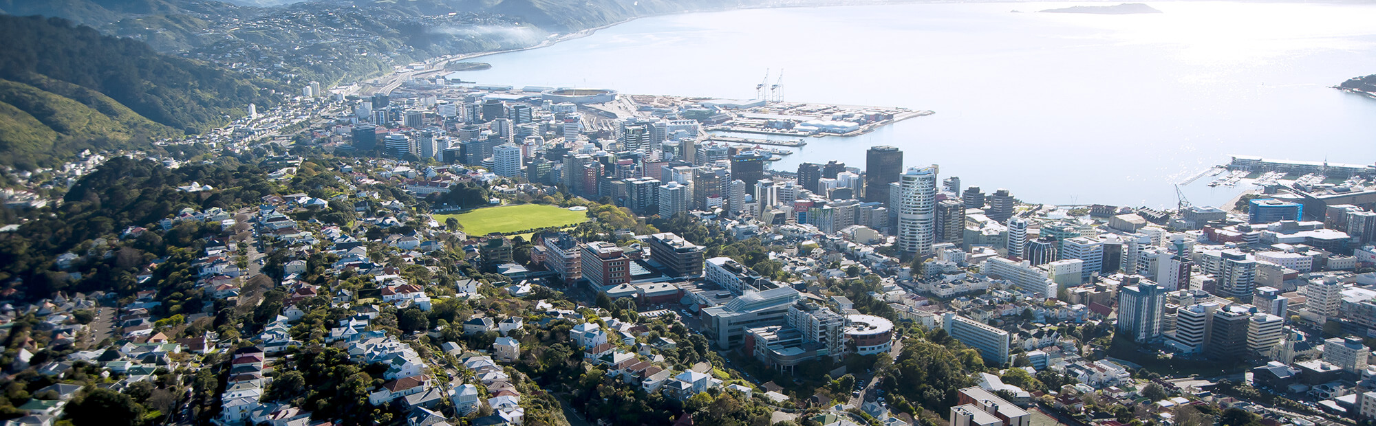 An aerial image of Wellington.