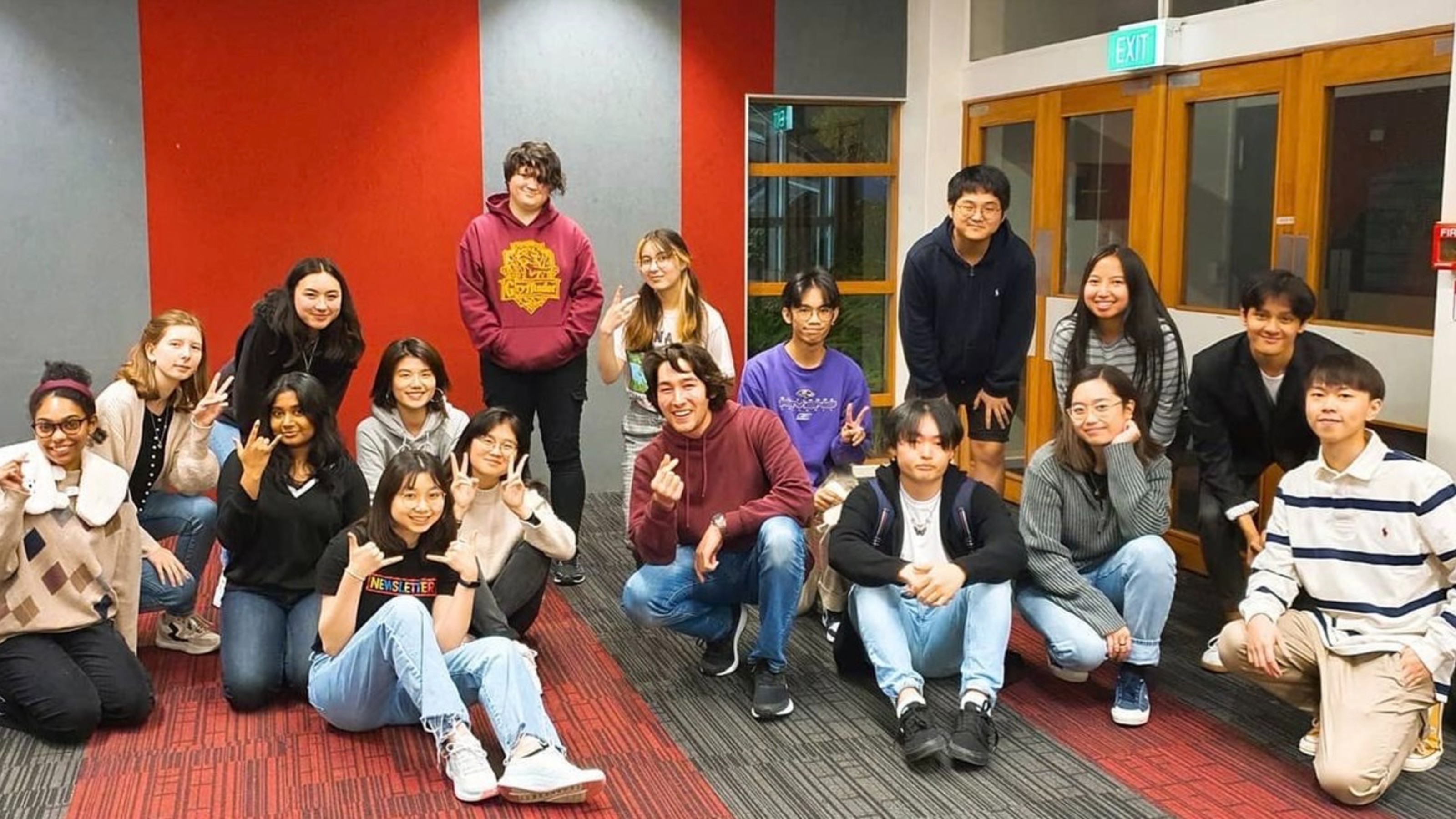 Group picture indoors.