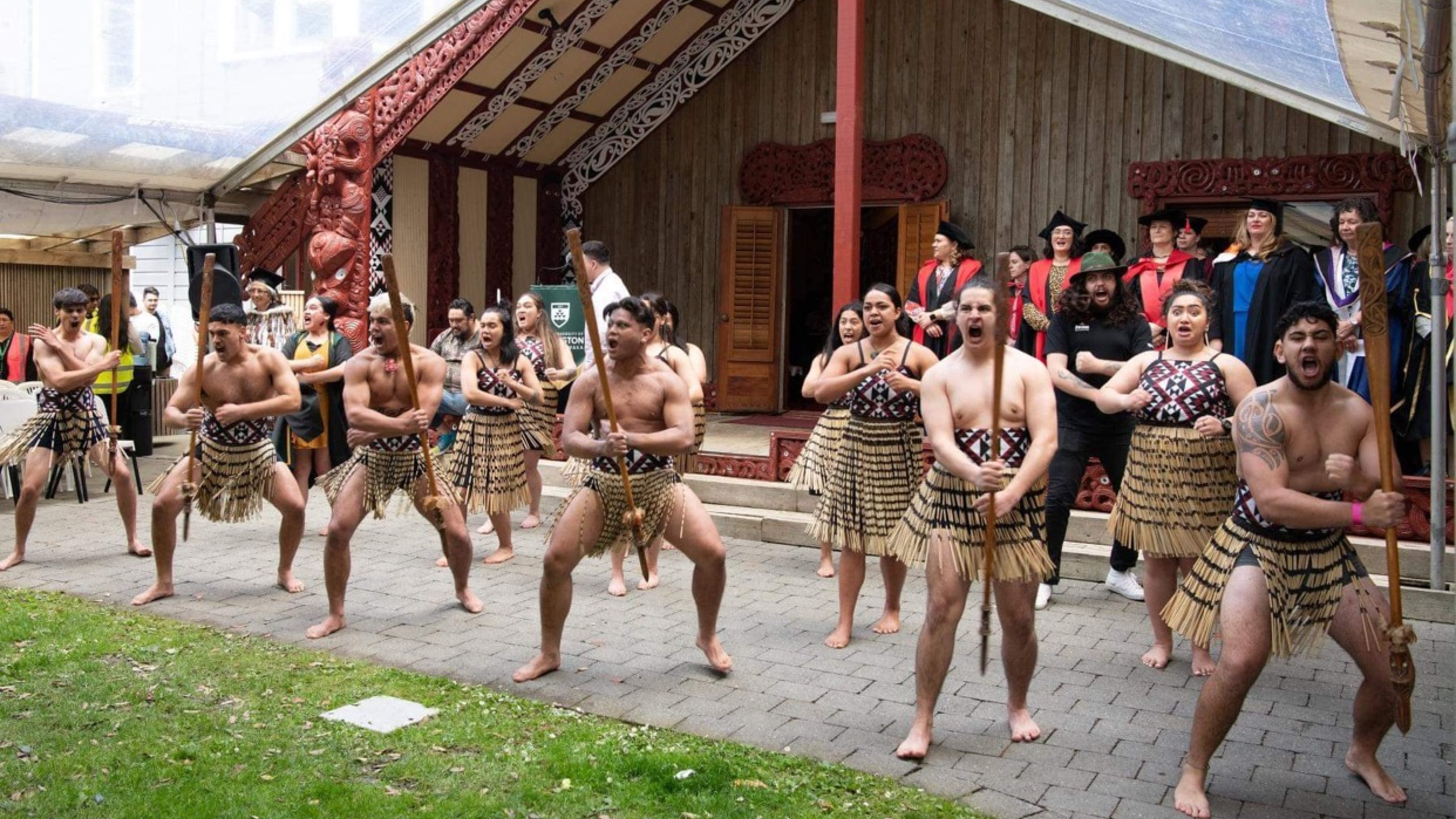 Ngāi Tauira ceremony at the marae.