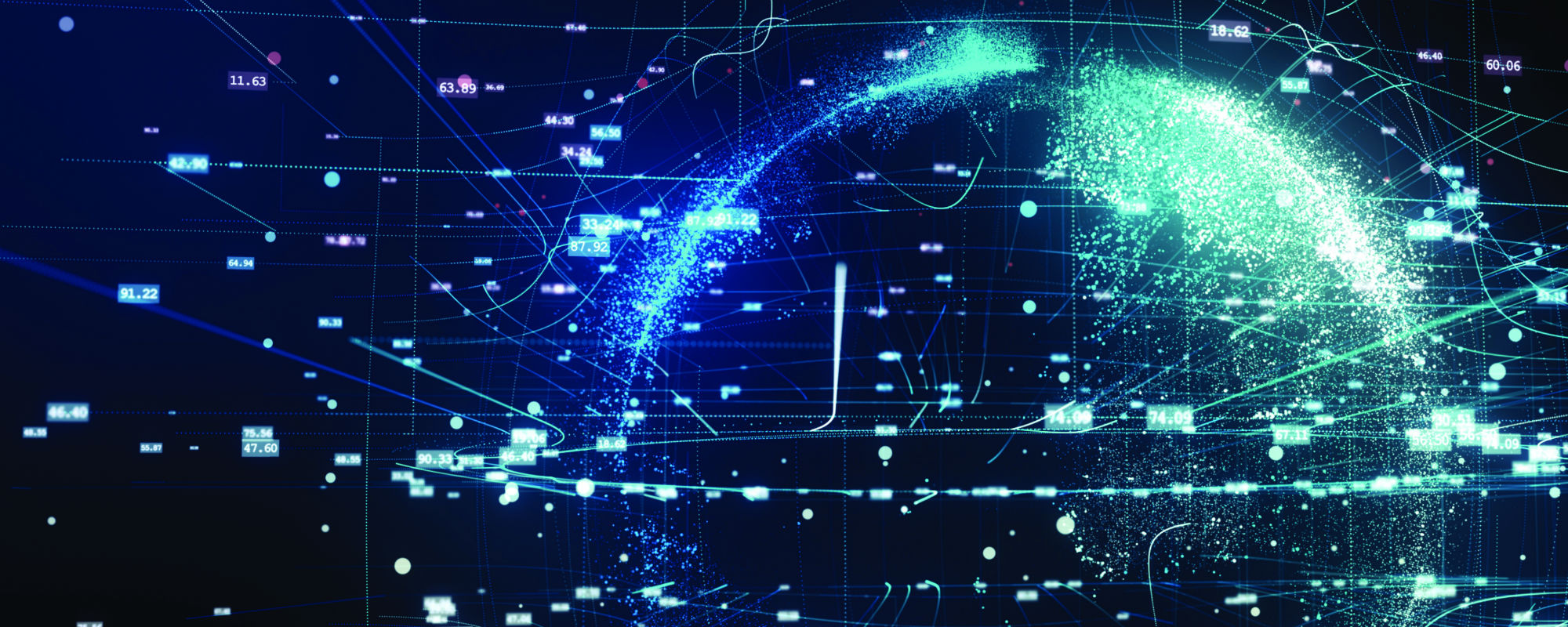 School of Government banner image - Abstract image of a planet in space with what appears to be many lines of navigation in space surrounding the planet.