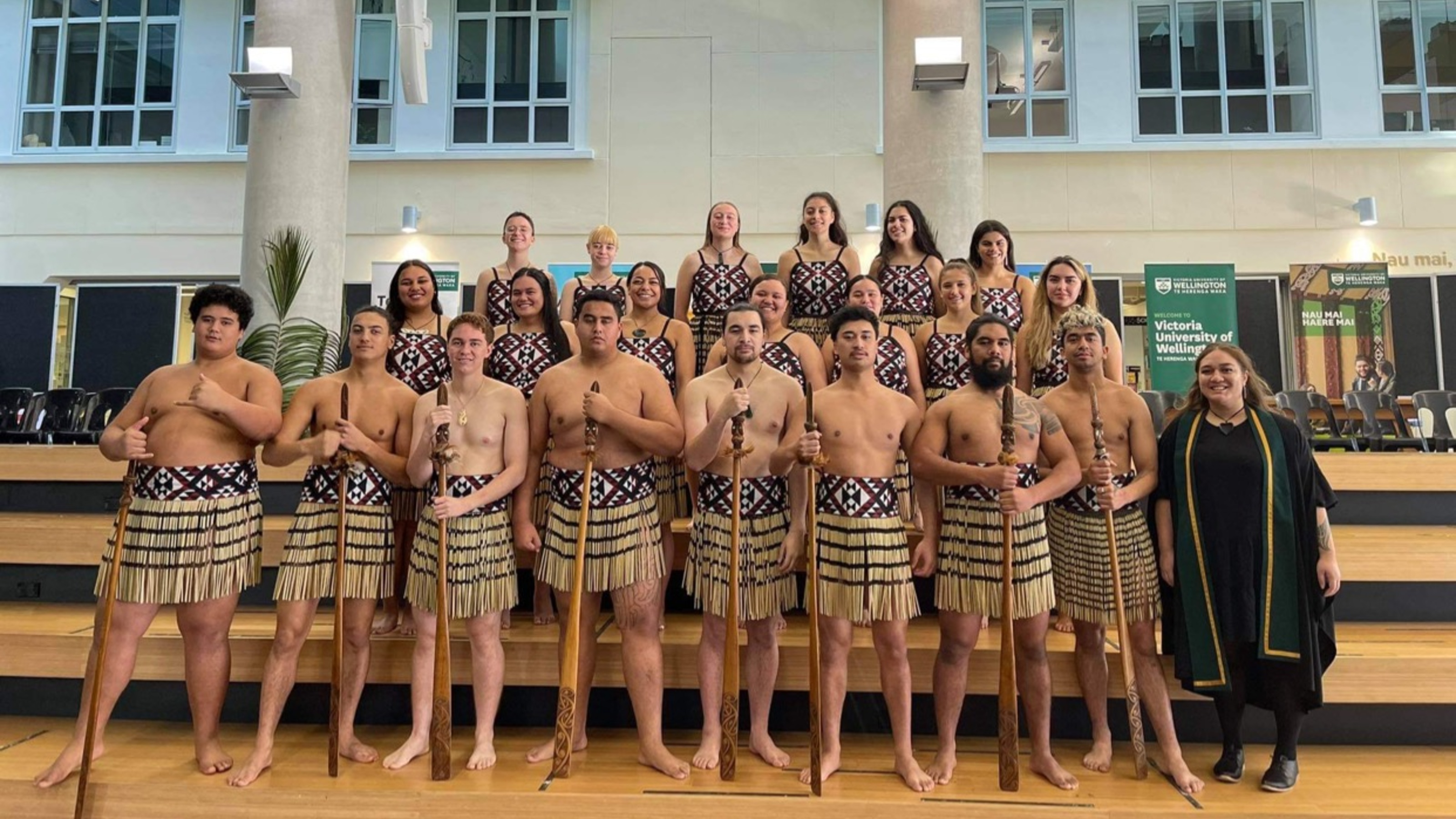 Ngā Tauira performance in the Hub.