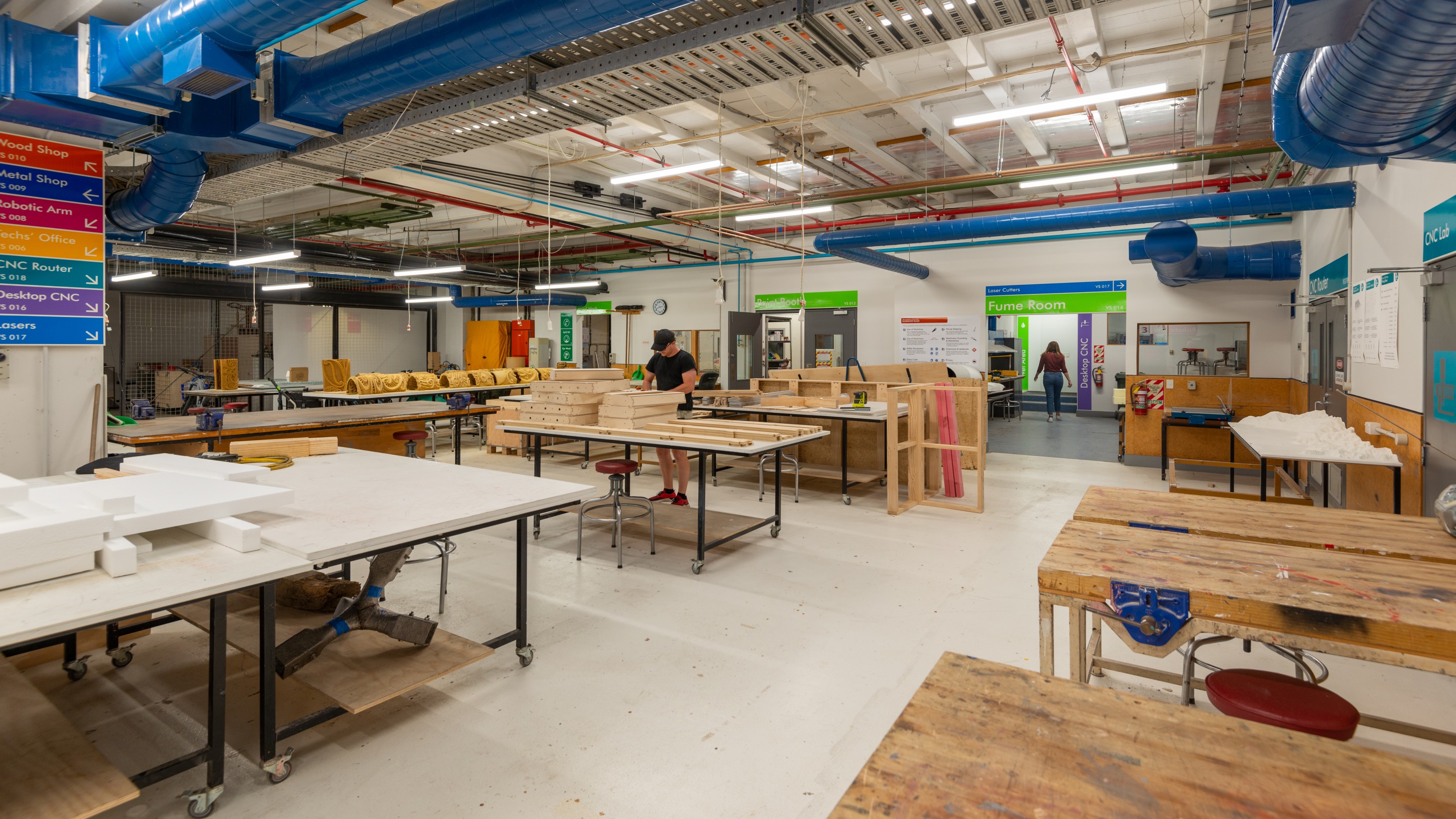 Woodwork workshop Te Aro campus