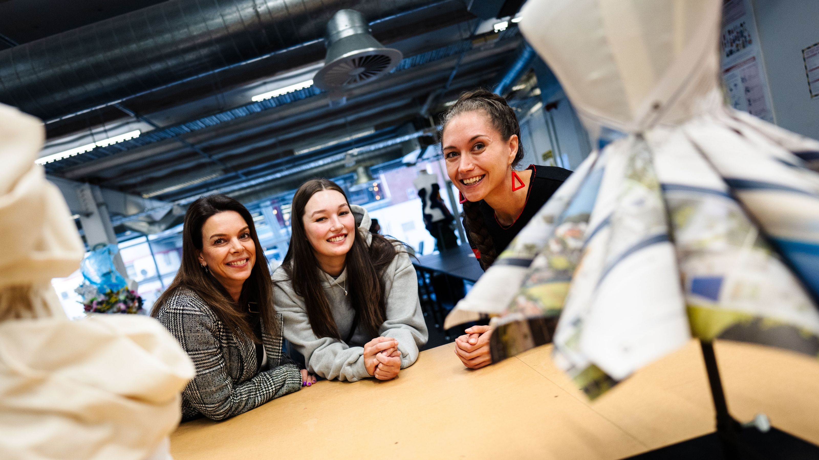 A future student with their whānau at the Te Aro campus during the Open Day