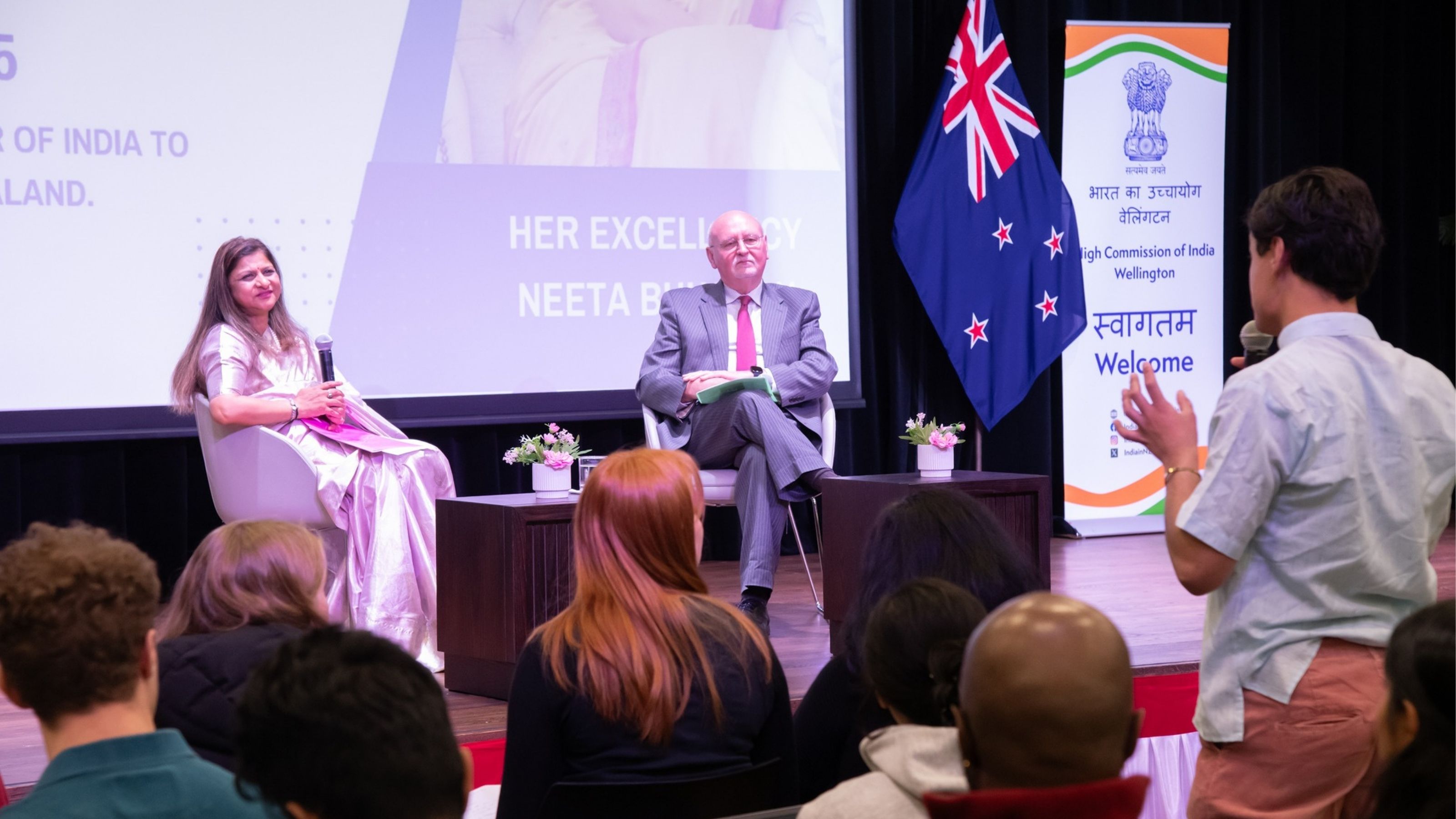 Wellington International students attending Diplomatic Dialogue 2025 in India
