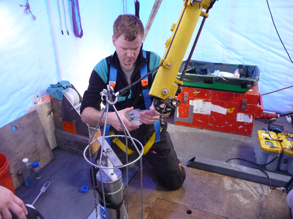 Mike Williams water sampling, Coulman High c. Tamsin Falconer 2010-2011