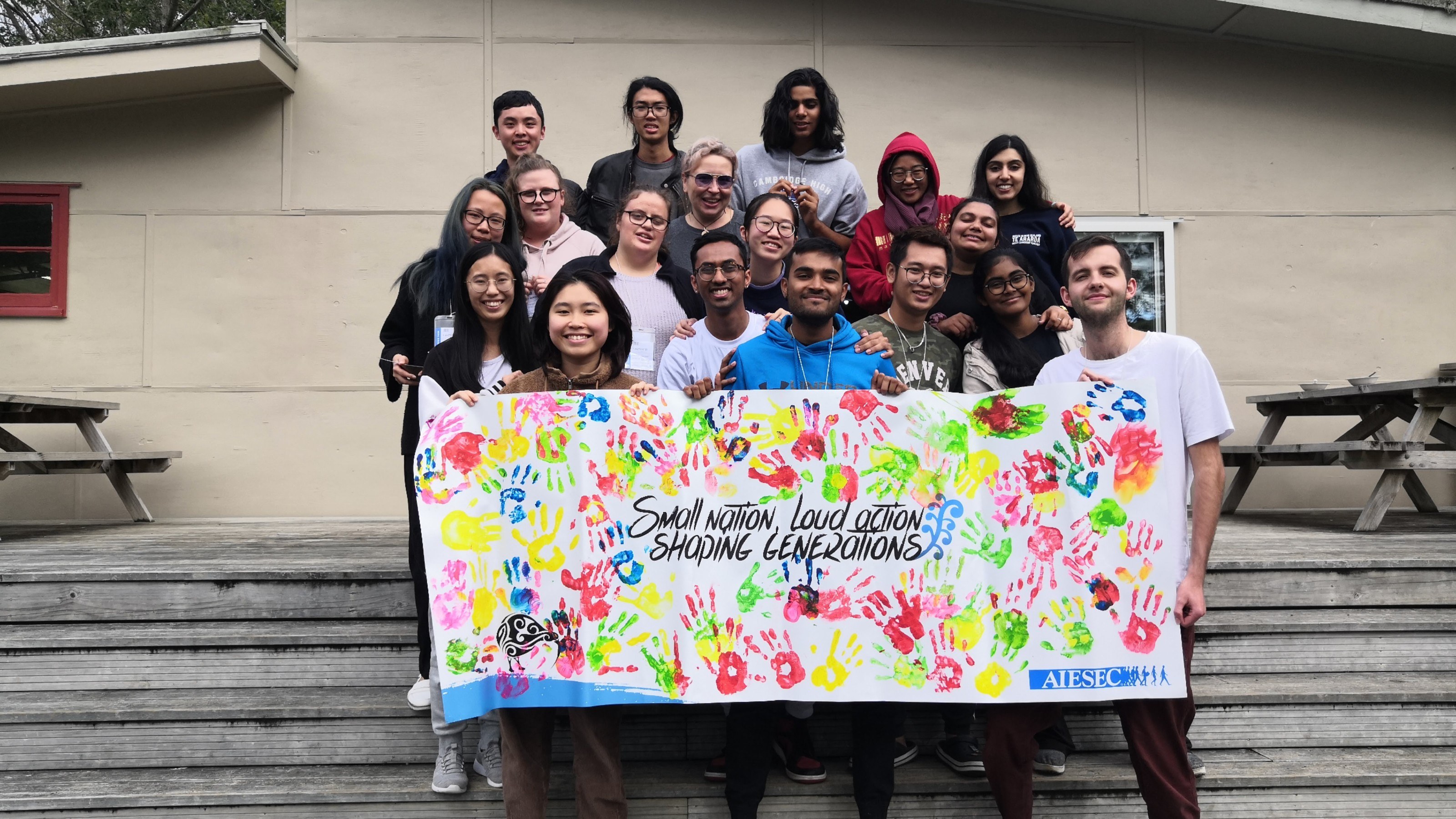 Group photo of the AIESEC group.