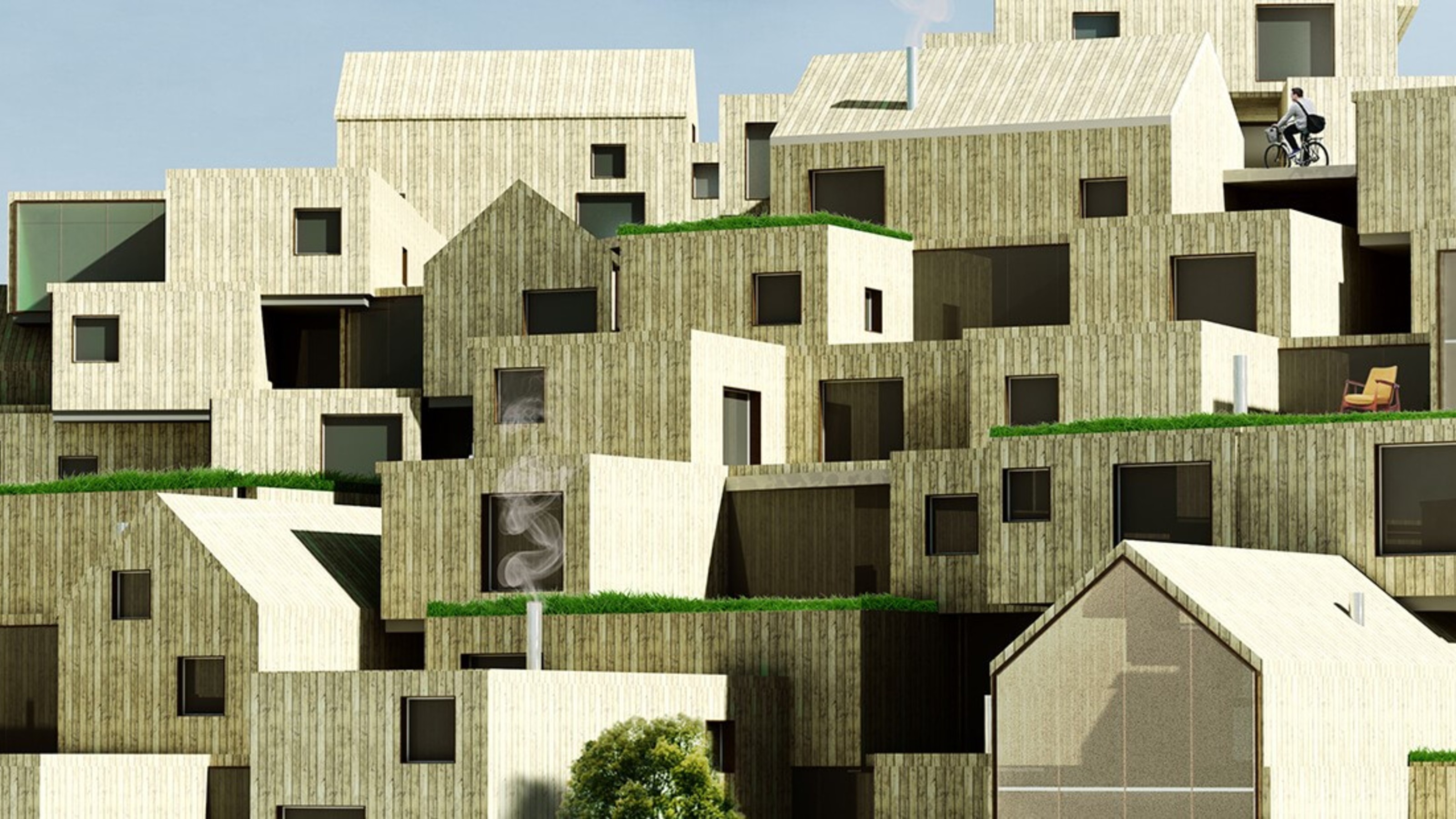Architectural design of multi-level housing project
