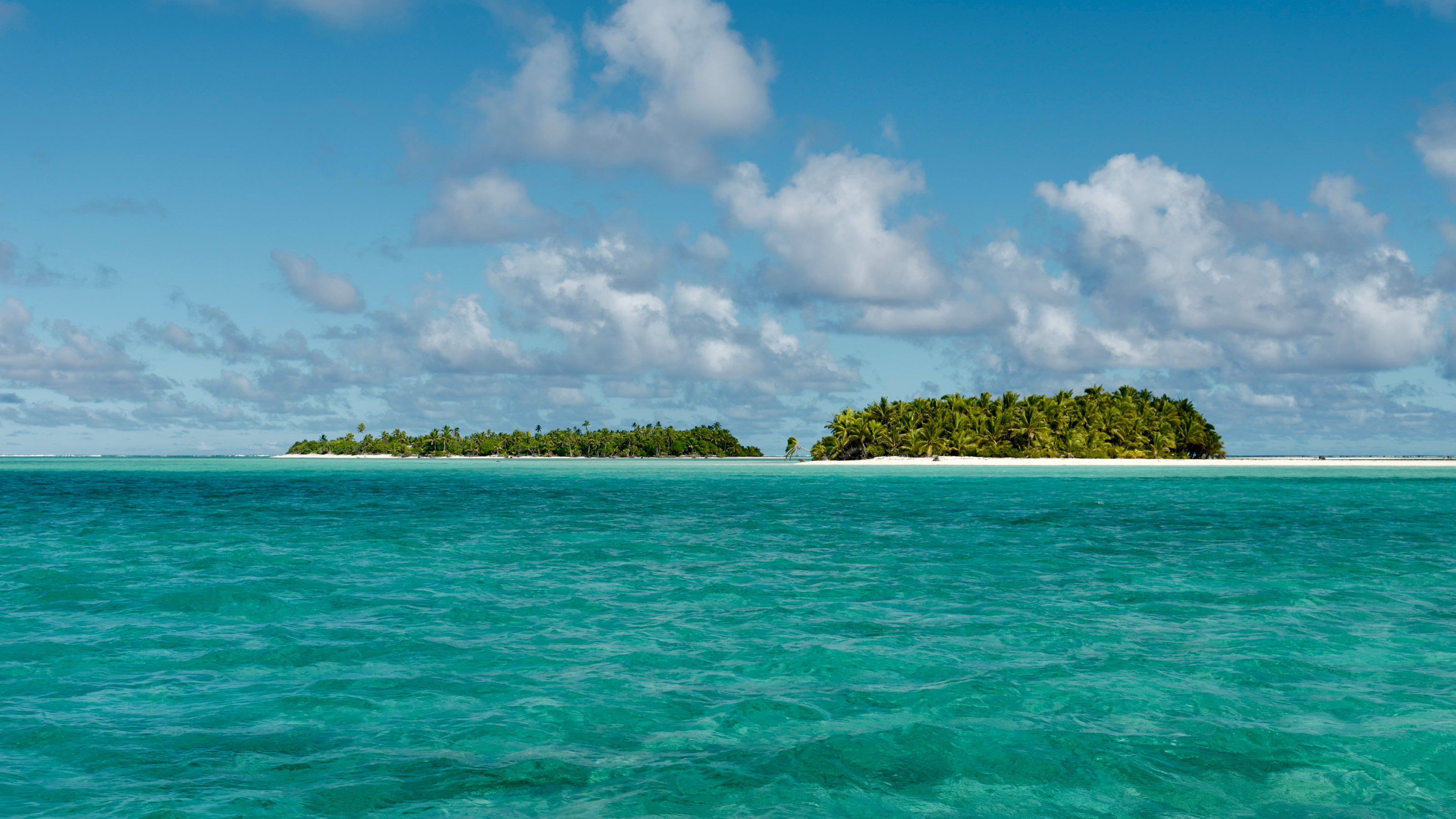 An atoll in the Pacific ocean