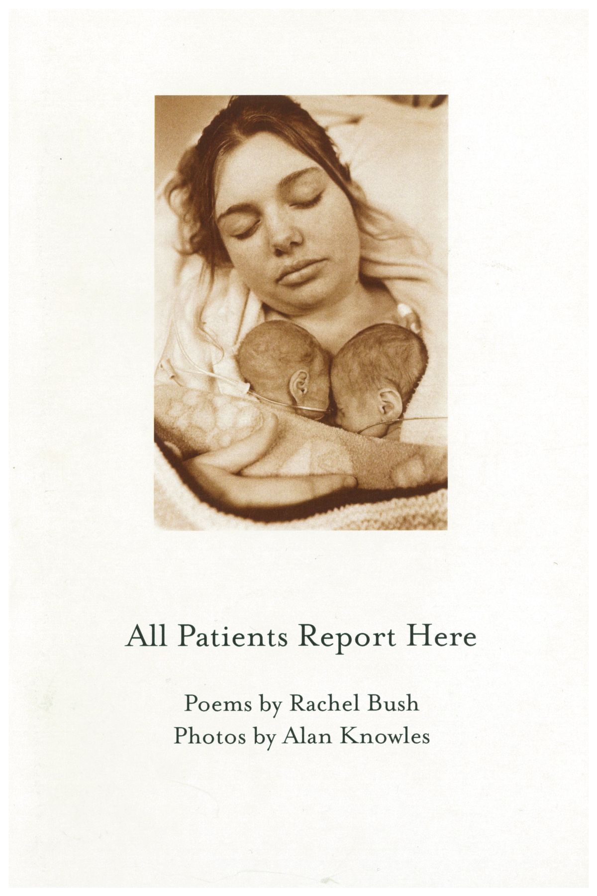 Bush-cover.jpg Cover to Bush's poetry collection with image of mother holding newborn twins.