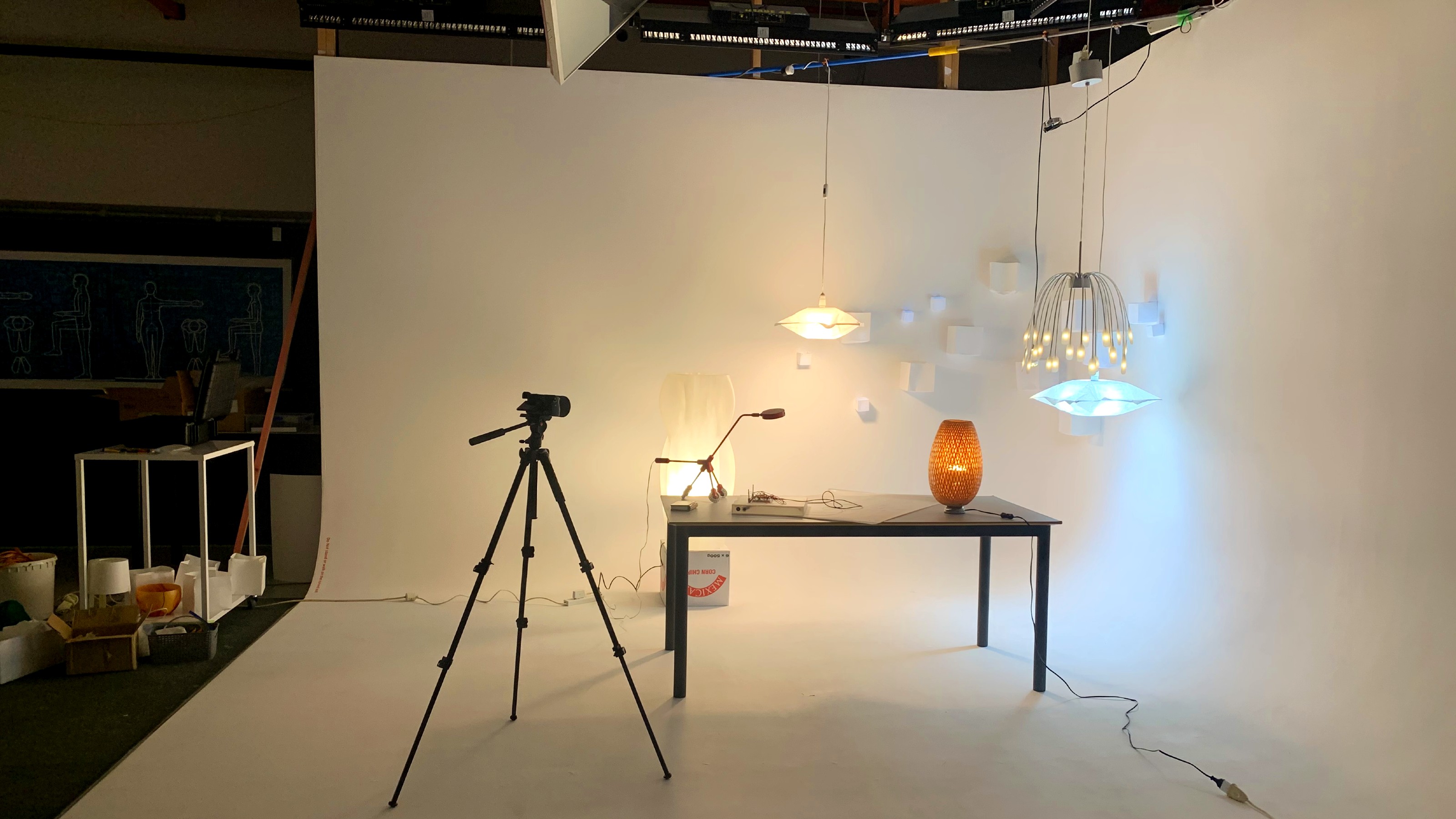 Faculty of Architecture and Design Innovation cyclorama being used for filming