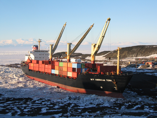 Containers of equipment and supplies c. Tim Naish 2006-2007