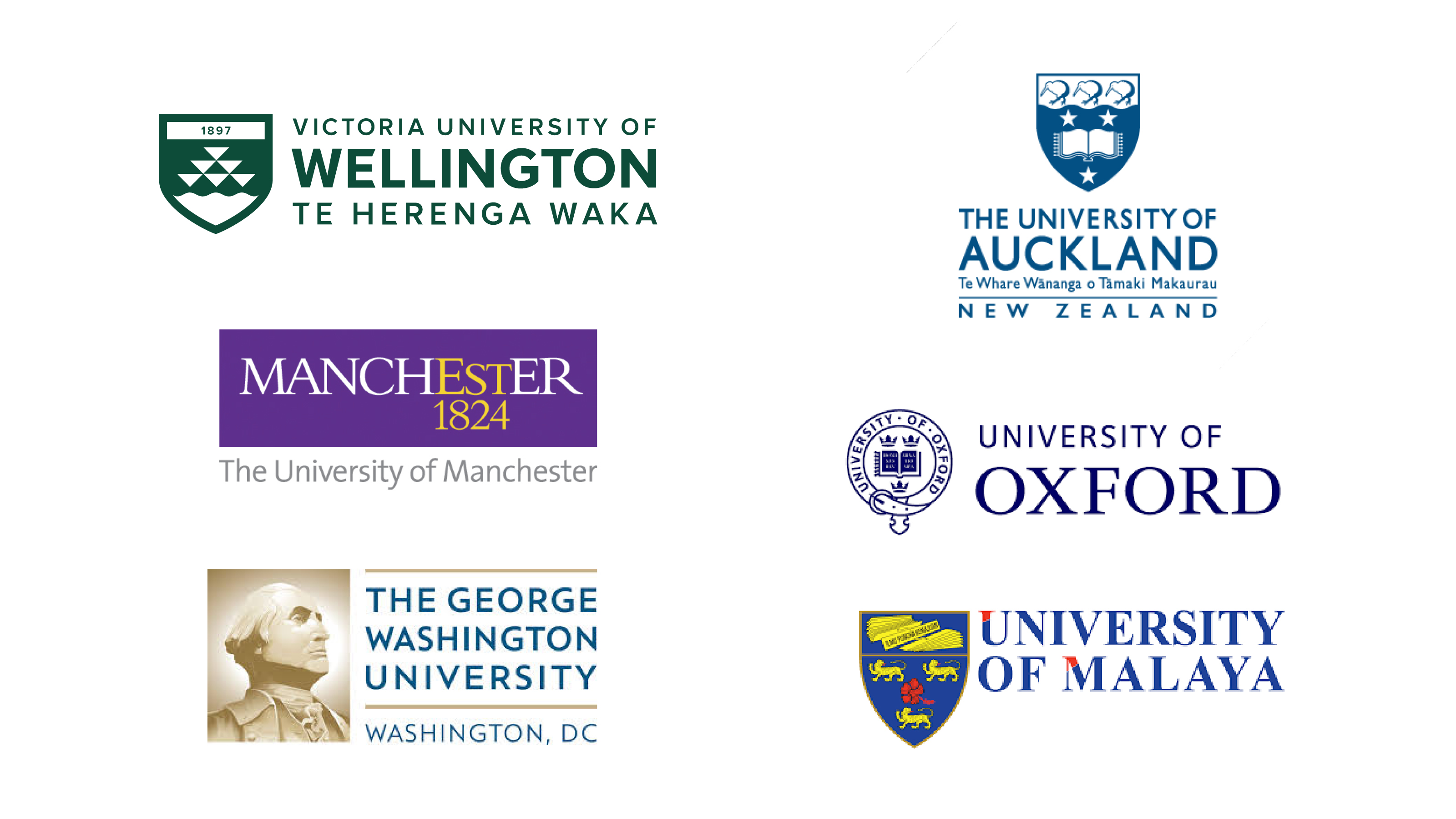 Various logos of universities from around the world.
