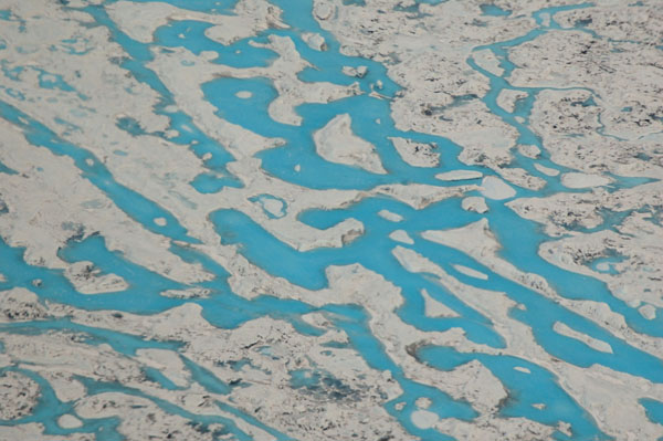 Surface melt ponds, McMurdo Ice Shelf c. Nick Golledge 2011-2012