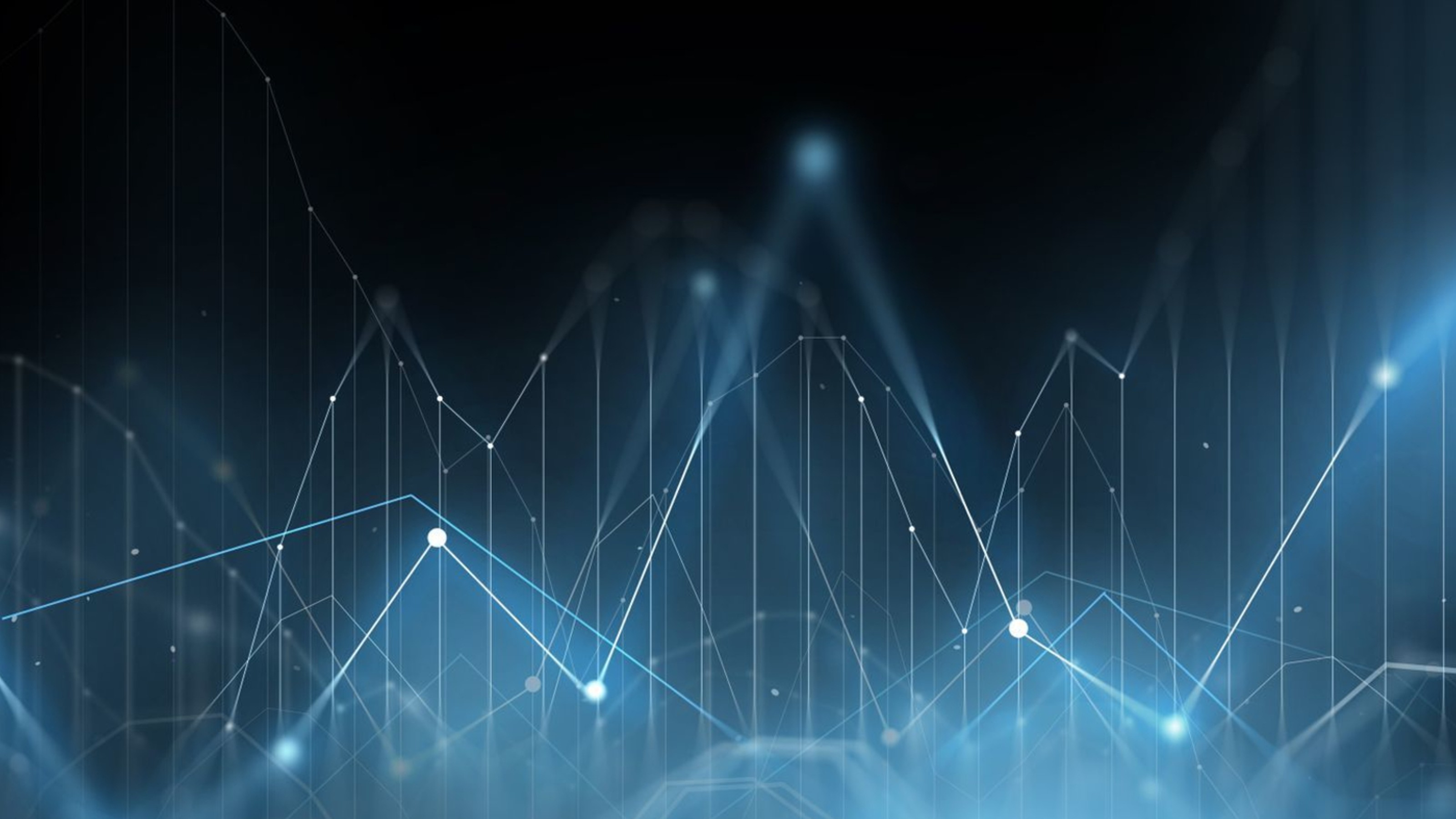Fluctuating graph on dark blue background