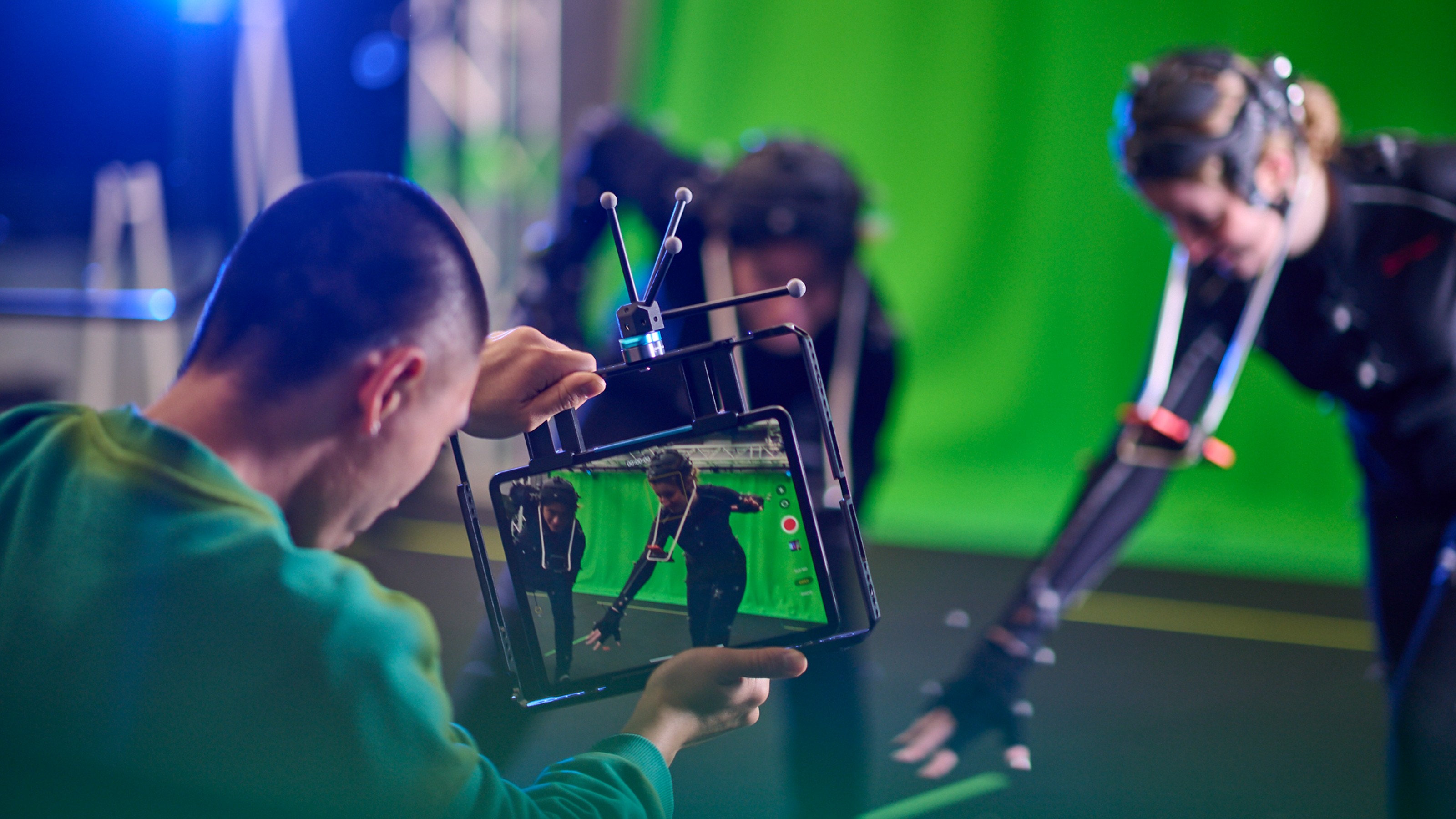 Students in the motion capture studio