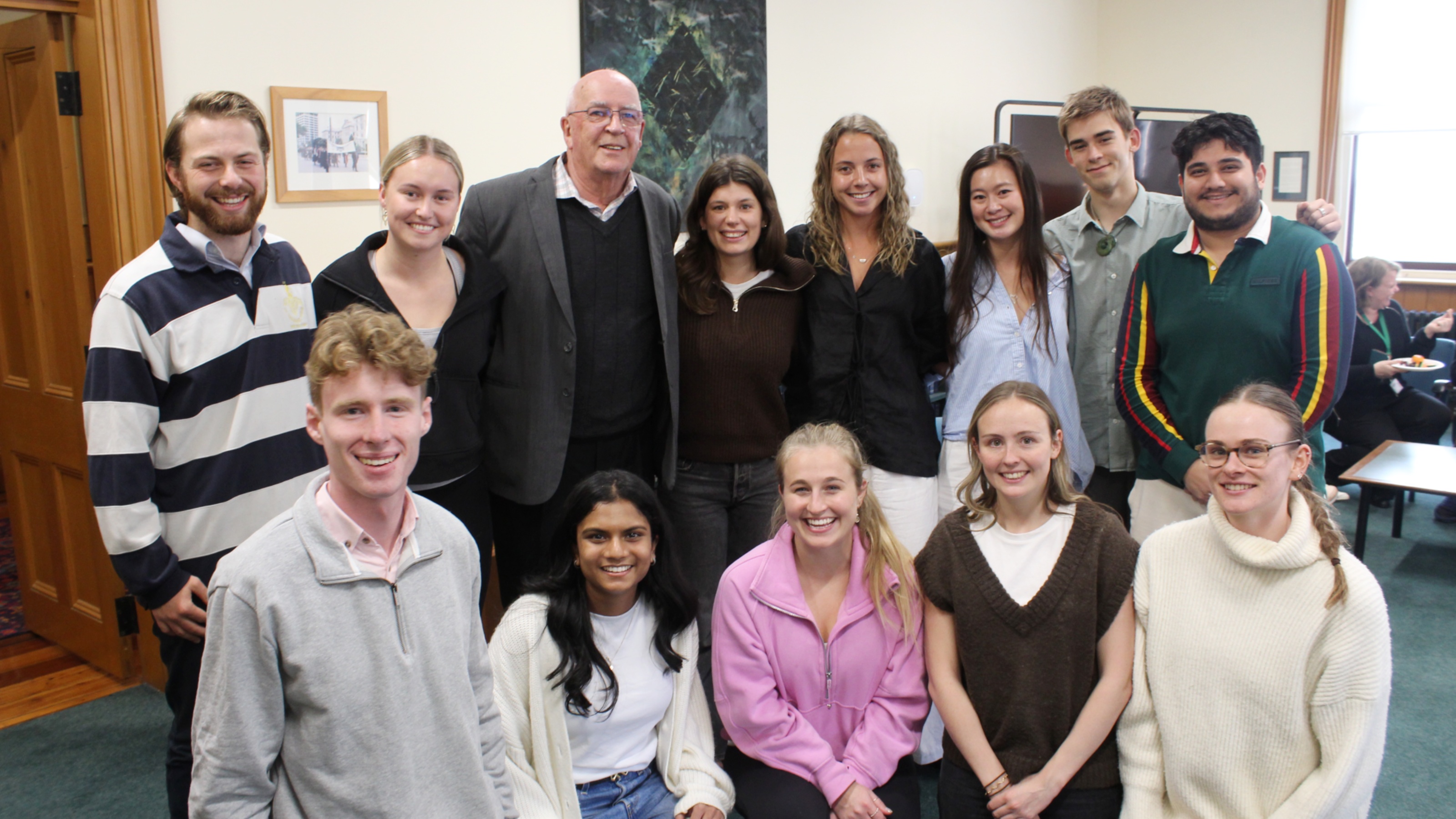 Professor and students