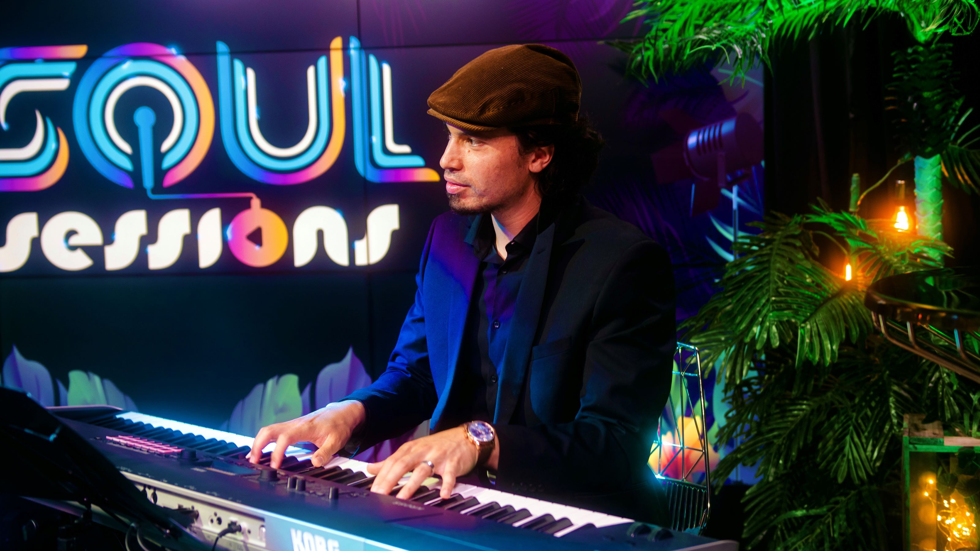 Andrew Faleatua playing piano