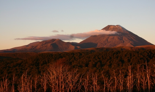 A picture of mountains in the distance.