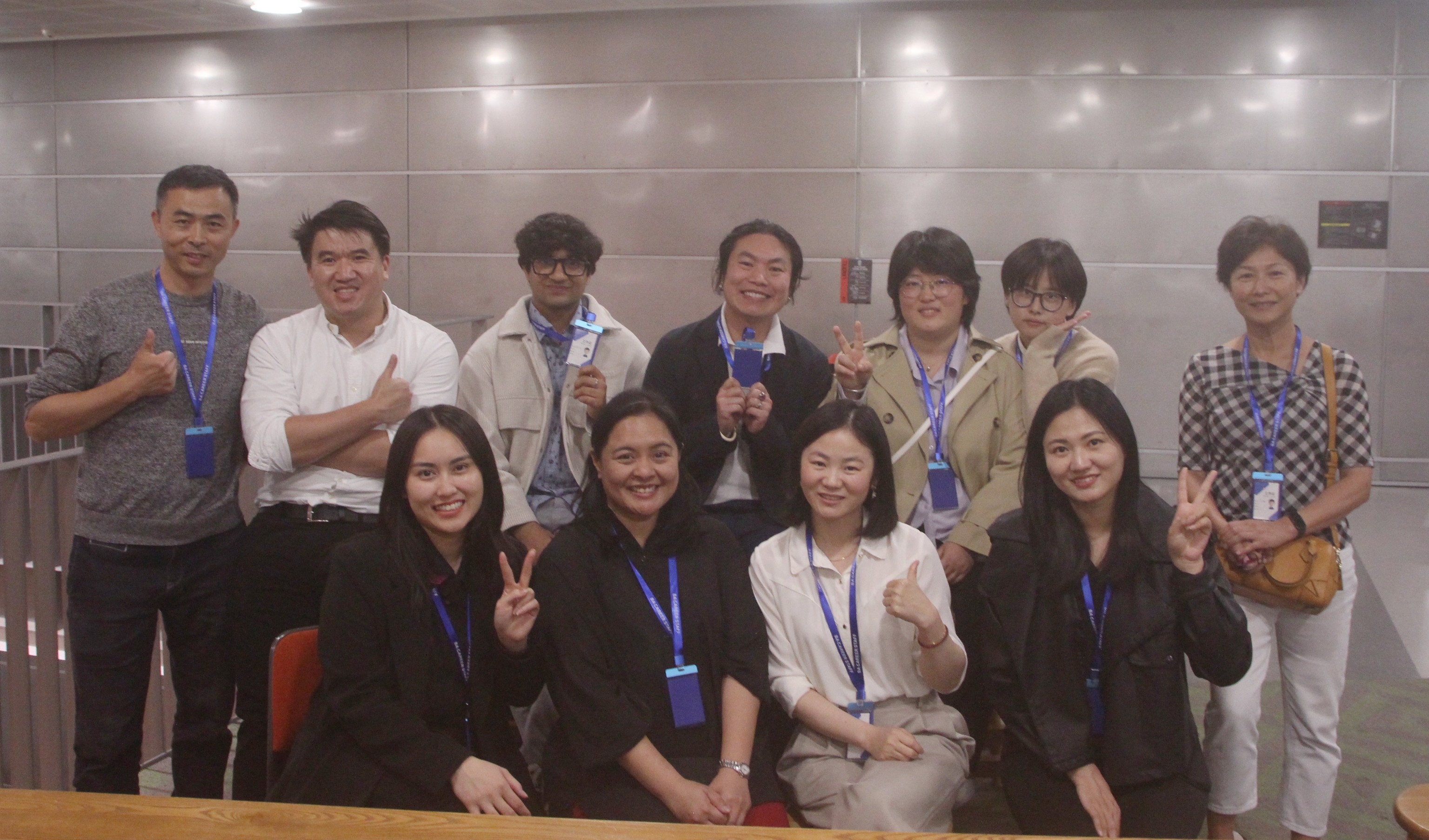 A team photo of MBA students