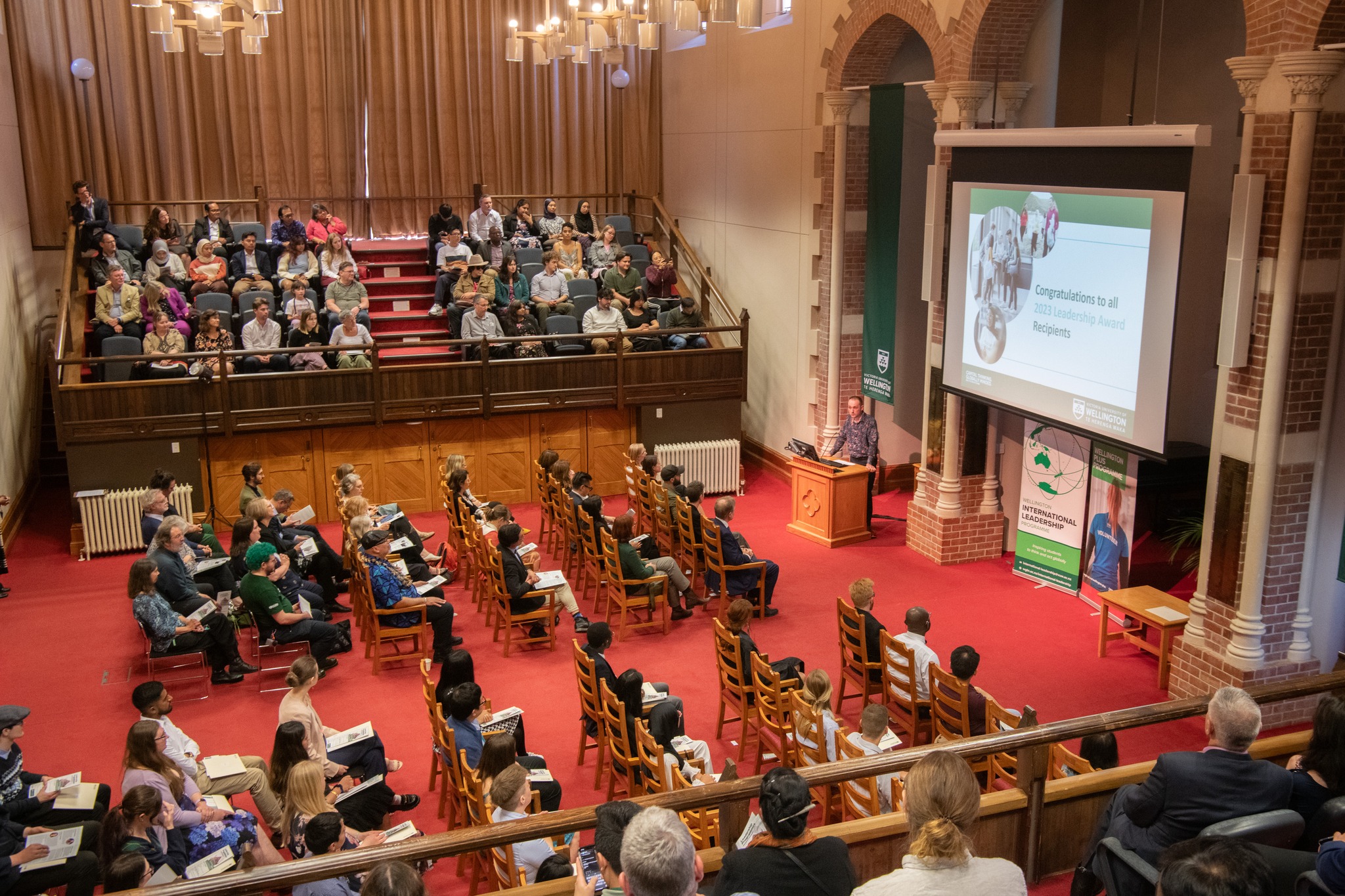 Nathan presenting speech at Leadership Programmes Awards Ceremony