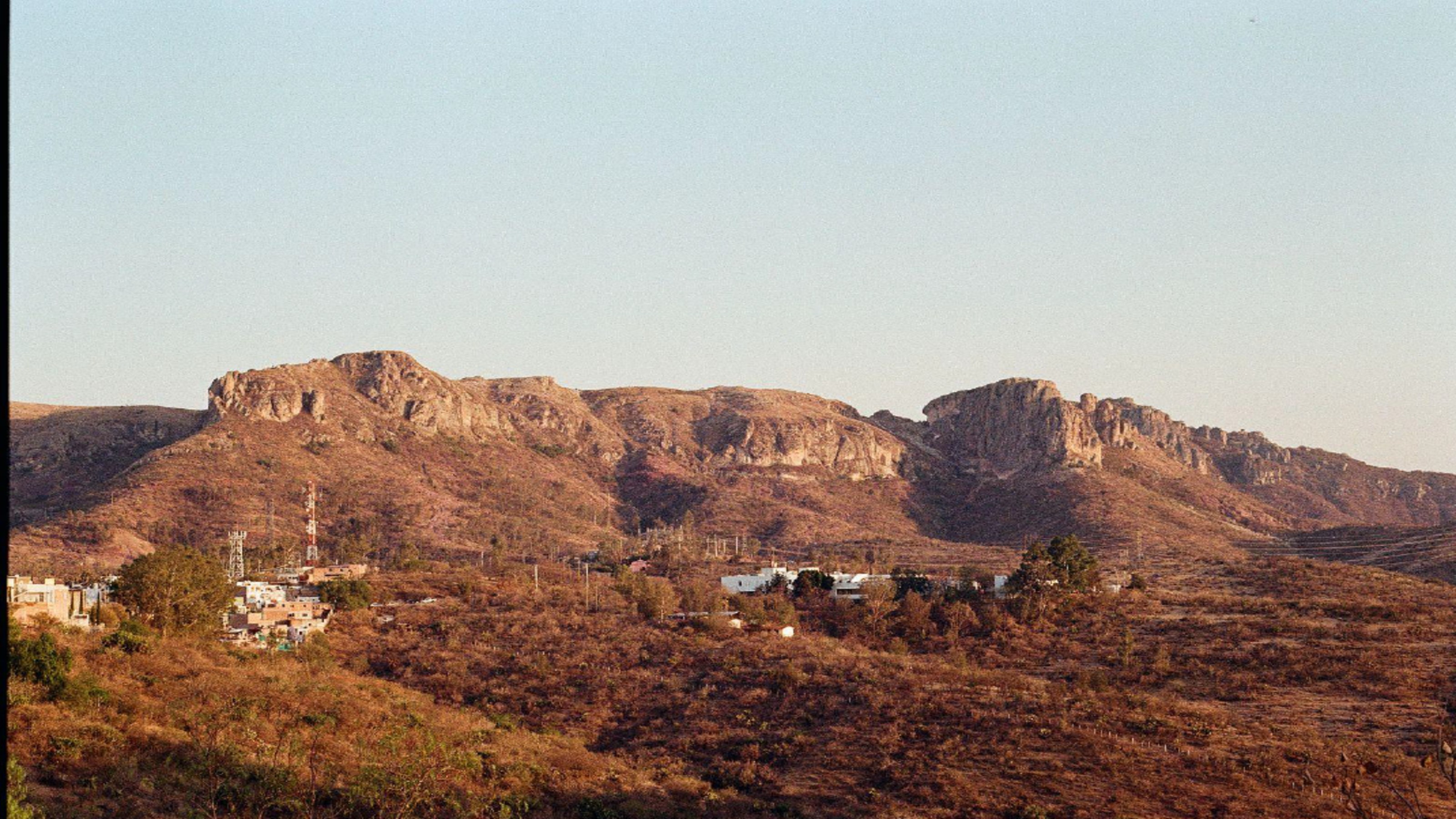 Rocky slopes and steep formations of Cerro de la Bufa rising above the city