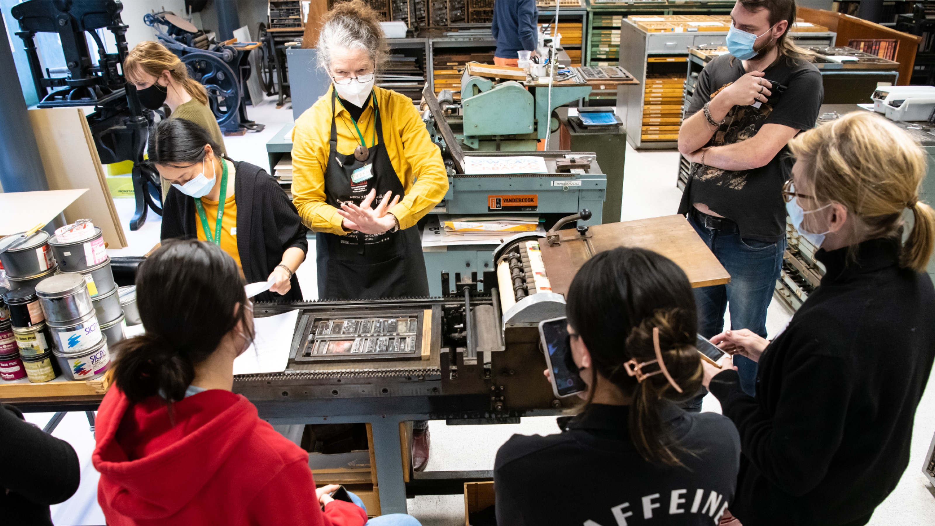 printing at Wai-te-ata Press